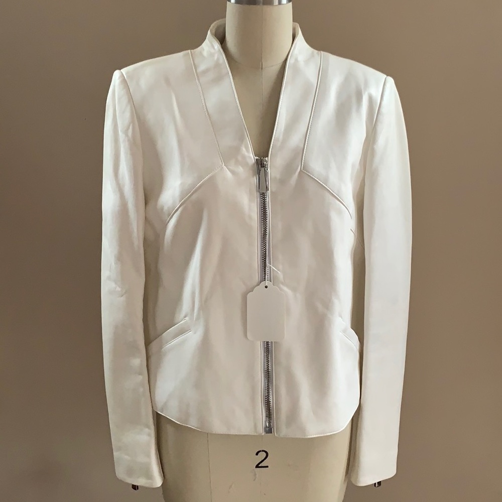 Pamella Roland Cream leather jacket sample 4